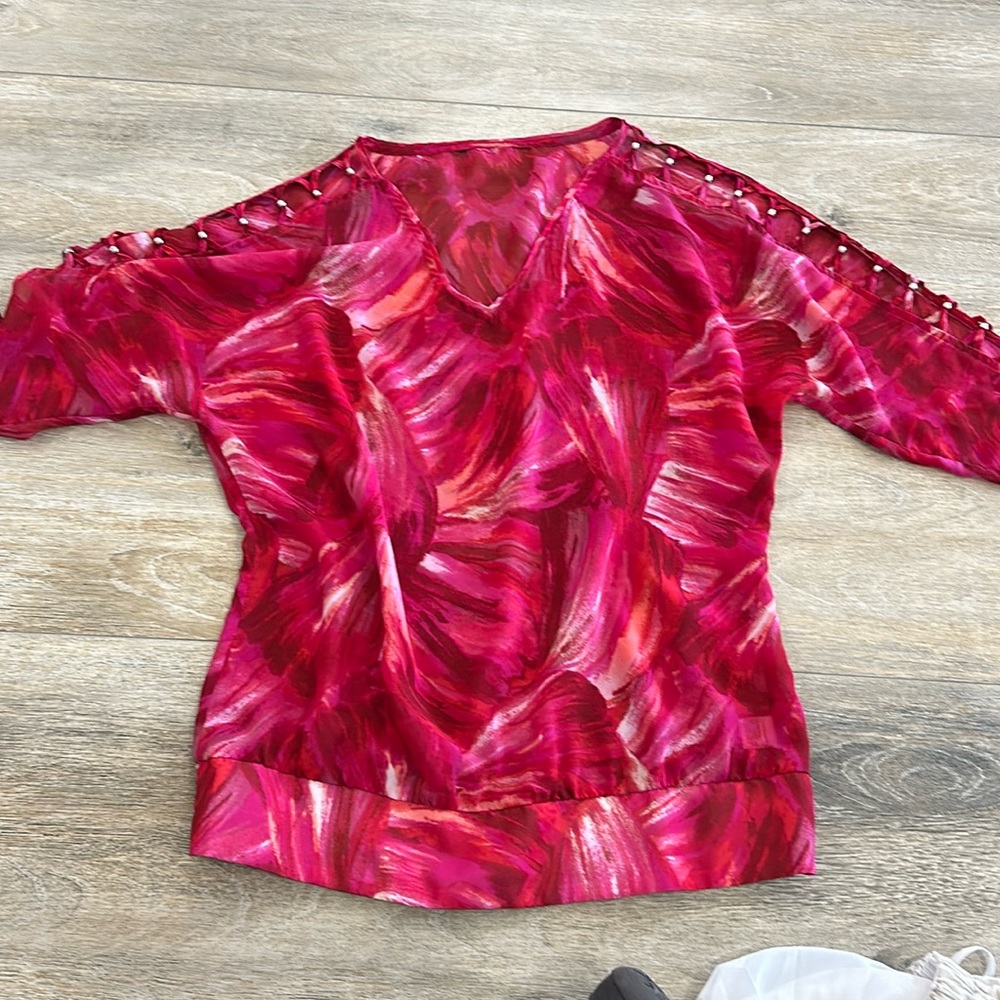 WHBM sheer top